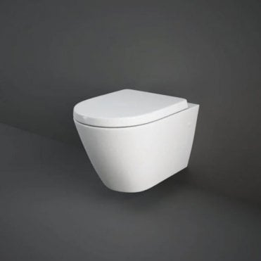 RAK Resort Wall Hung Pan with Hidden Fixations Inc Soft Close Seat