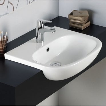 RAK Tonique 52cm Semi Recessed Basin
