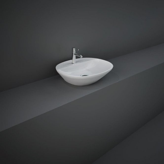 RAK -Variant  Oval Counter Wash Basin 50cm 1TH  with Tap Ledge