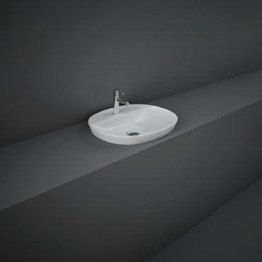 RAK-Variant Oval Drop-In Wash Basin 50cm 1TH with Tap Ledge
