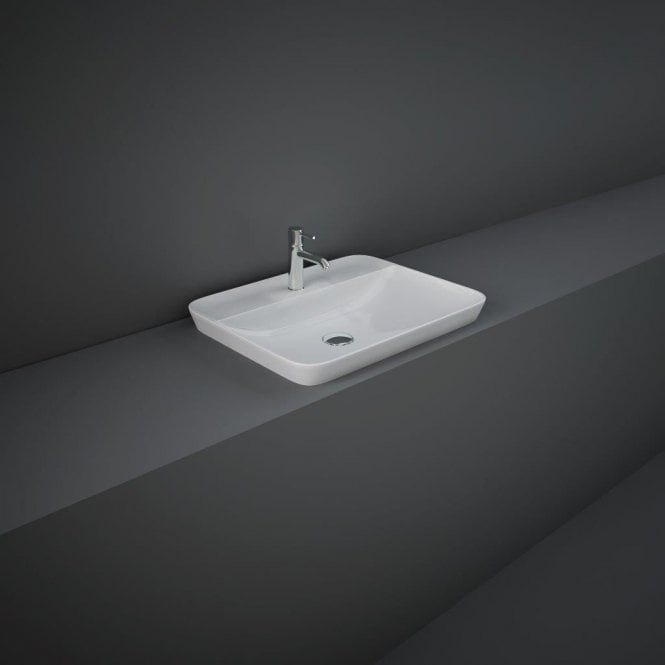 RAK -Variant Rectangular Drop-In Wash Basin 55cm 1TH with Tap Ledge