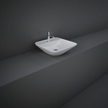 RAK-Variant Square Counter Top Wash Basin 42cm 1TH  with Tap Ledge