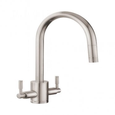 Rangemaster Aquatrend Brushed Dual Lever Pull Out Kitchen Tap