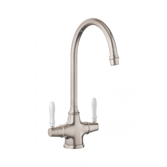 Rangemaster  Belfast Brushed Dual Lever Monobloc Kitchen Mixer Tap
