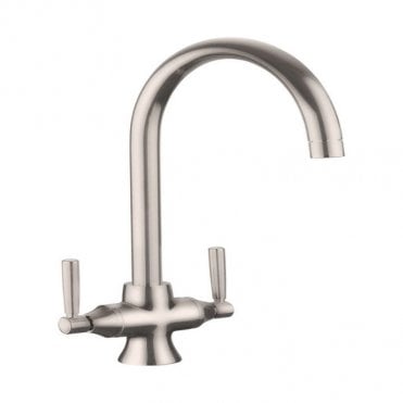 Rangemaster Cruciform Dual Lever Filter Brushed Kitchen Tap