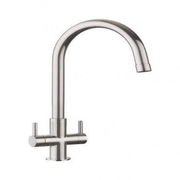 Rangemaster Monorise Brushed Dual Lever Monobloc Tap