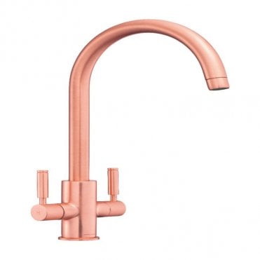 Rangmaster Intense Dual Lever Brushed Copper Monobloc Tap