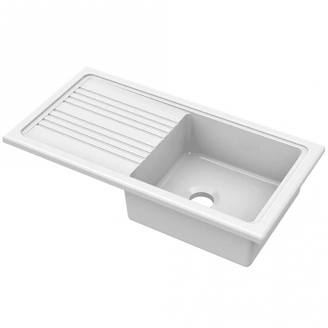 Reginox  1 Bowl White Ceramic Kitchen Sink
