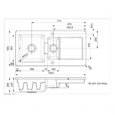 Reginox Ceramic 1.5 Bowl Kitchen Sink