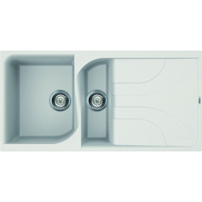 Reginox  Ego 1.5 Bowl Compact Granite White Sink 500mm x 1000mm