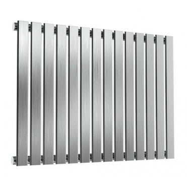 Reina Flox Single Horizontal 600 X 826mm Polished Stainless Steel Radiator