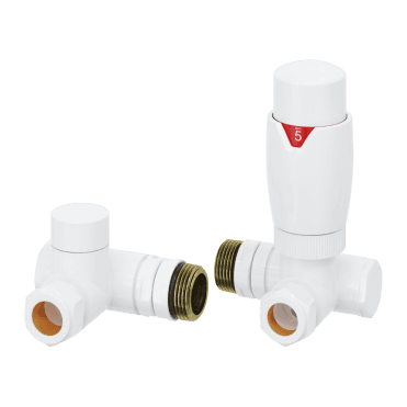 Modal TRV Dual Fuel Corner Valves White