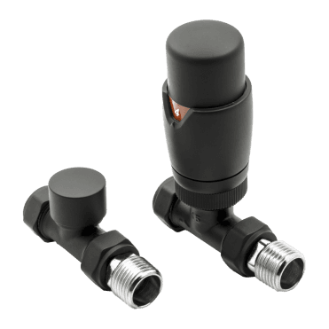 Modal TRV Straight Valves Black