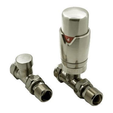 Modal TRV Straight Valves Brushed