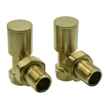 Portland Angled Valves Brushed Brass