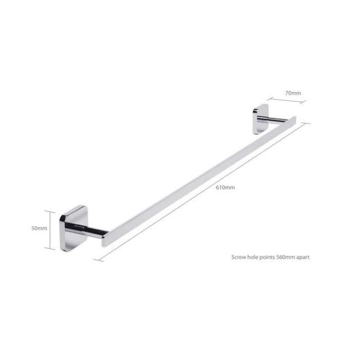 Roper Rhodes  8524.02 Chrome Ignite Single Towel Rail