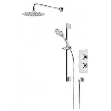 Roper Rhodes Clear Dual Function Concealed Shower System with Fixed Head & Riser Kit - Chrome - SVSET141