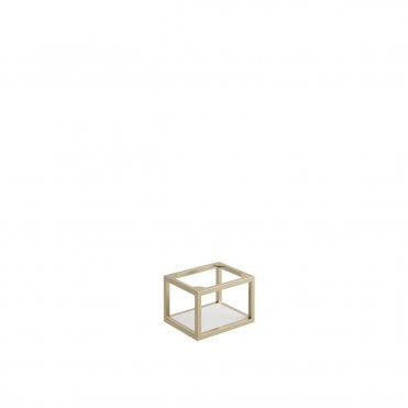 Scudo Ambience Brushed Brass Frame with White Shelf 30x25x20