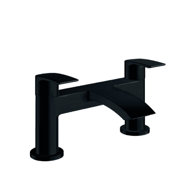 Scudo Belini Matt Black Deck Mounted Bath Filler