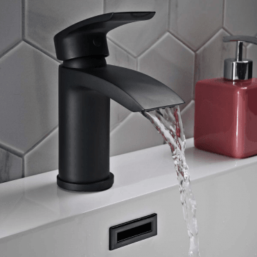 Scudo Belini Matt Black Mono Basin Mixer