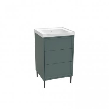 Scudo Bota 500mm Floor Standing Vanity Unit & Basin Green