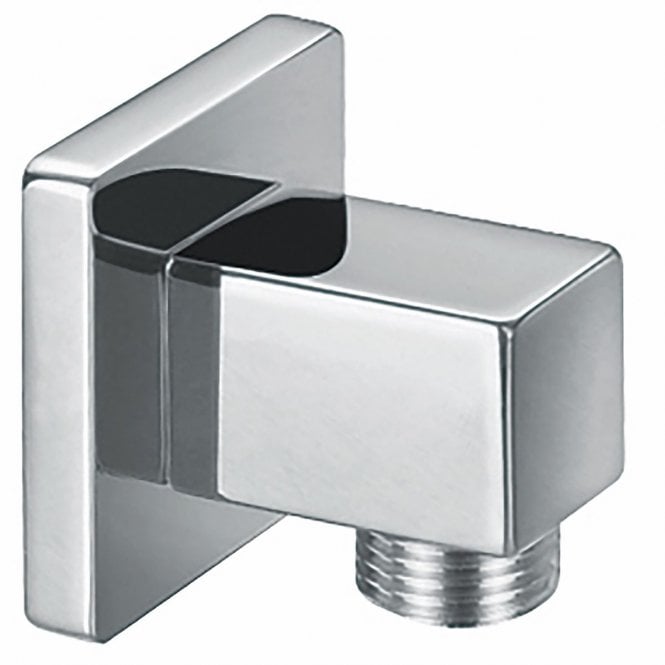 Scudo  Chrome Square Elbow Shower Wall Outlet