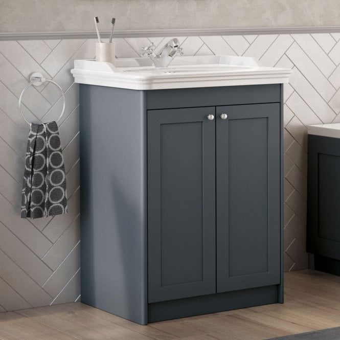 Scudo  Classica 600 Vanity Unit Only Charcoal Grey