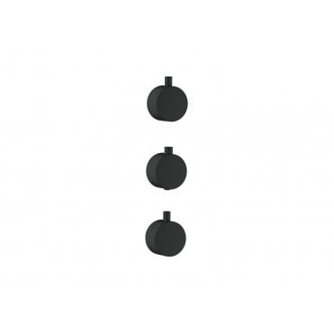 Scudo Concealed Plain Handle 3 Pack (1 Thermo 2 Flow) Black
