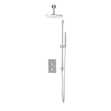 Scudo Core Round Concealed Shower Set Chrome