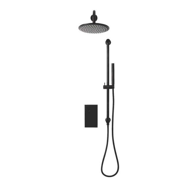 Scudo  Core Round Concealed Shower Set Matt Black