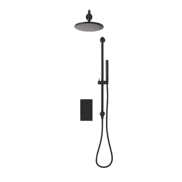 Scudo Core Round Concealed Shower Set Matt Black