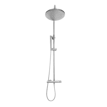 Scudo Core Round Rigid Riser Shower Chrome