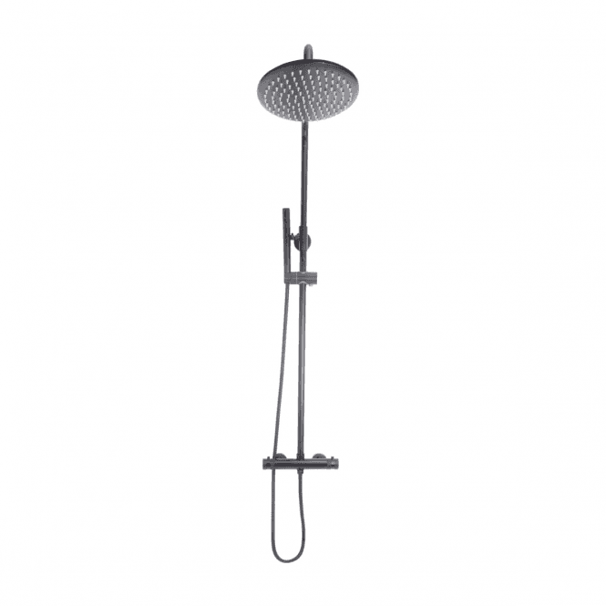 Scudo  Core Round Rigid Riser Shower Gunmetal
