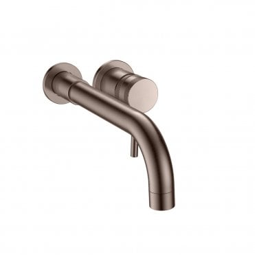 Scudo Core Wall Mounted Basin Tap Brushed Bronze