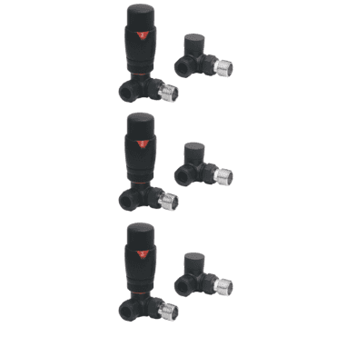 Scudo Designer Twin Pack TRV, Black, Corner Pack Of 3