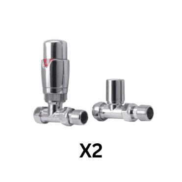 Scudo Designer Twin Pack TRV, Chrome, Straight Pack Of 2