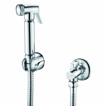 Scudo Douche Handset With Hose Holder And Elbow Outlet Chrome