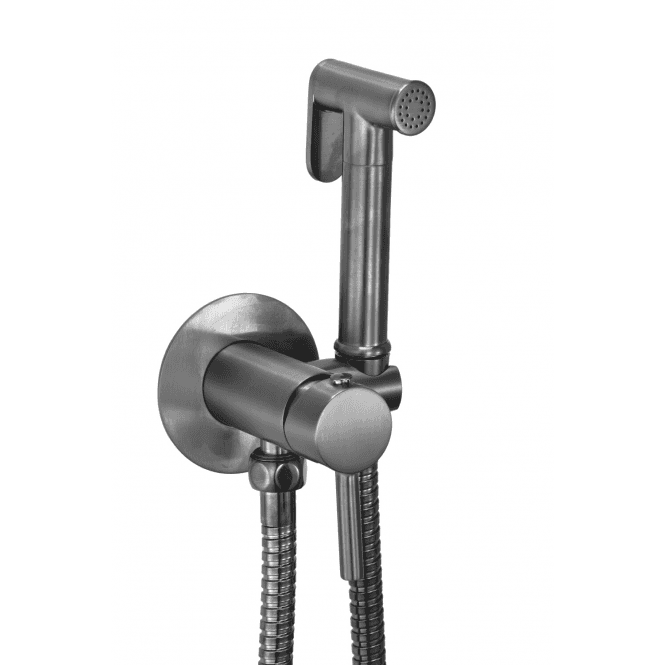 Scudo  Douche Handset With Hose Holder And Elbow Outlet Gunmetal
