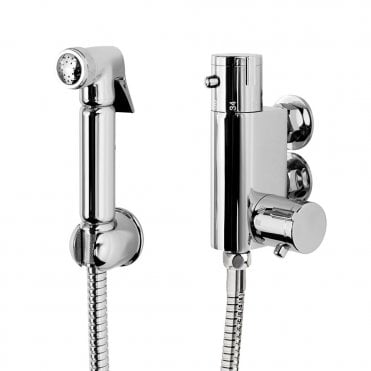 Scudo Douche Thermostatic Bar Valve with Spray Kit Chrome