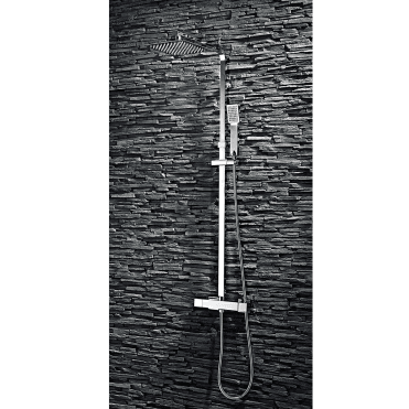 Scudo Lunar Square Rigid Riser Shower Set