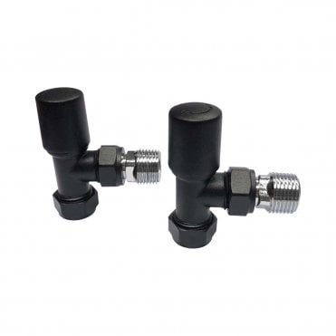 Scudo Modern Designer Angled Towel Rail Valves (Pair)