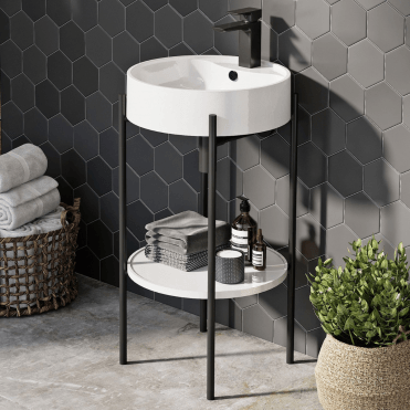 Scudo Mono Round Basin and Stand