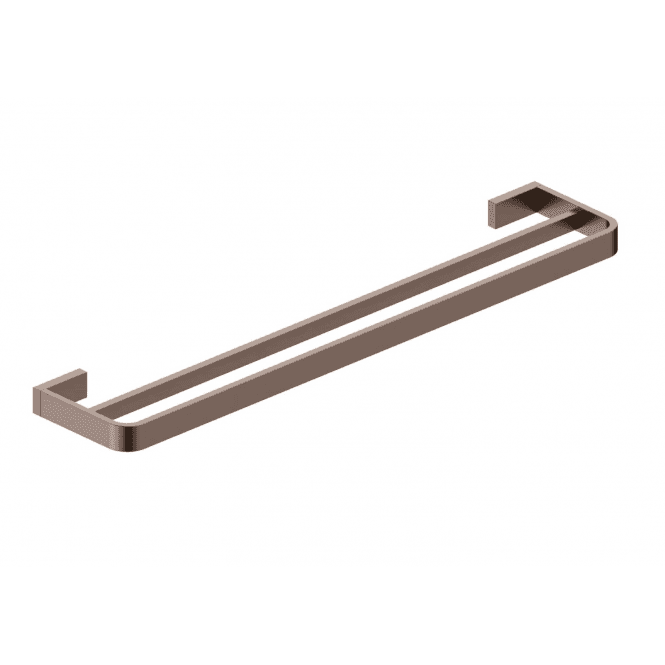 Scudo  Monza Double Towel Rail Brushed Bronze