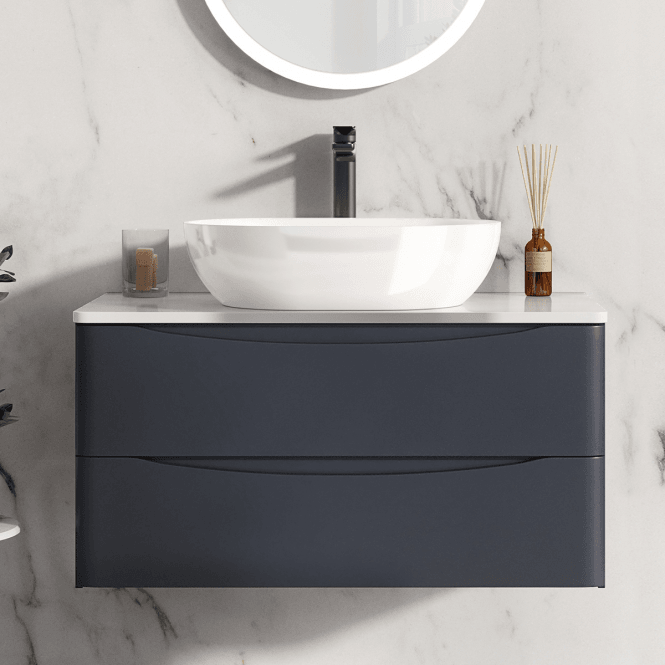 Scudo  Neo Countertop Basin Polymarble Gloss White