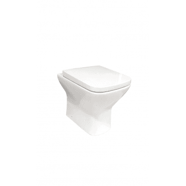 Scudo Porto Rimless Back To Wall Toilet Pan With Seat