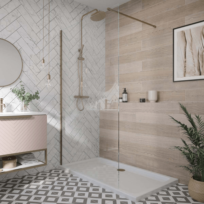 Scudo  S8 Brushed Brass Wetroom Profile Pack