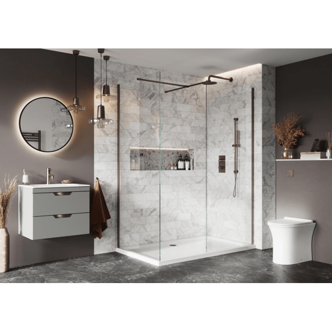 Scudo  S8 Joining Piece for Wetrooms Brushed Bronze