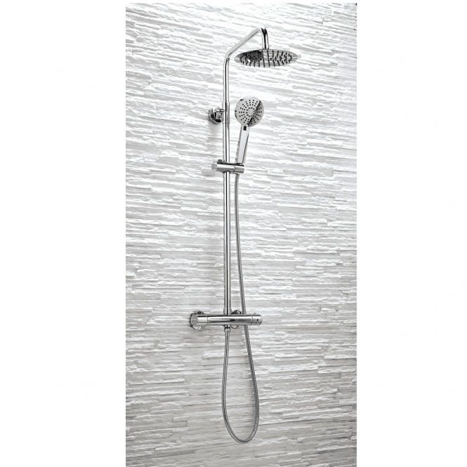 Scudo  Serena Chrome Rigid Riser Shower Set