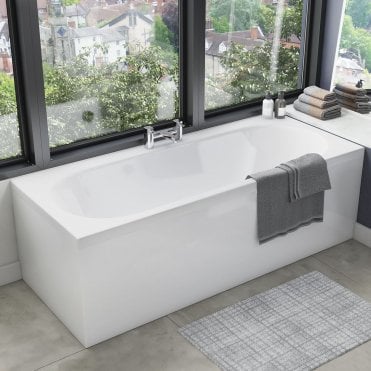 Scudo White Gloss Waterproof Bath Panel 1700mm