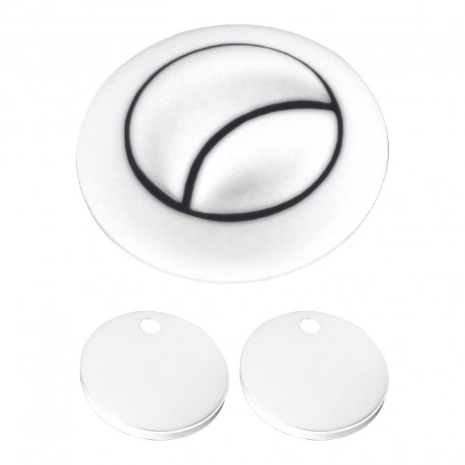 Scudo  White Seat Hinge Cover & Cistern Push Button